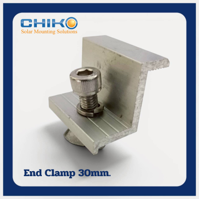 CHIKO | End Clamp อุปกรณ์ยึดขอบแผงโซล่าเซลล์ ขนาด 30 mm.