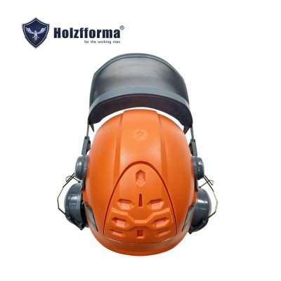 Holzfforma หมวกนิรภัยพร้อมที่ครอบหู หน้ากากตาข่ายโลหะ FM-5016