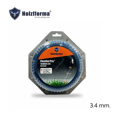 Holzfforma FlexiCut Pro 3.4mm / .134" x 30m. String Trimmer Cutting Line Serrated Type