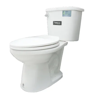 Nasco สุขภัณฑ์กดข้าง 4.5 L สีขาว พุดตาน ฝารองนั่งซอฟท์โคลส [NC-7535S-WA]