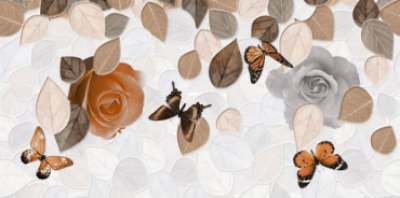 Maximus กระเบื้องปูผนัง 12" x 24" Mulberry Butterfly [LV-234-HL]/1  (0.9 ตร.ม./กล่อง)