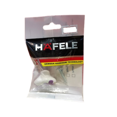 HAFELE ปุ่มจับ เซรามิคพิมพ์ลายดอกไม้ สีขาว 38 x 25 มม. [481.22.123]