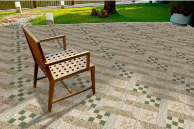 CAMPANA กระเบื้องปูพื้น 16" x 16" แซนด์มอนทรา เขียว DG/1  (6แผ่น/กล่อง)