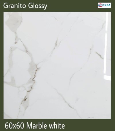 TARUNTO แกรนิตโต้ 60 x 60 ซม. MARBLE WHITE  (1.44 ตร.ม./กล่อง)