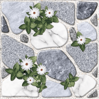 CAMPANA กระเบื้องปูพื้น 12" x 12" เดอะ เบย์-เทา/1  (11แผ่น/กล่อง)