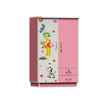 PF ตู้เสื้อผ้า 80 x 131 x 52 ซม. 2บานเปิด [WK002P] สีฟ้า-คละลายการ์ตูน