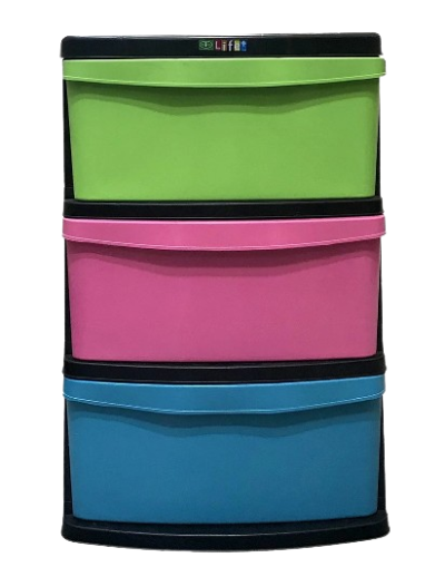 Life+ ลิ้นชัก 3 ชั้น [10-251/3-K] สีหวาน
