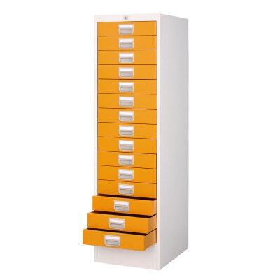 WELCO ตู้เก็บแบบฟอร์ม 15 ลิ้นชัก แบบตั้งพื้น [WDR15] สีส้ม