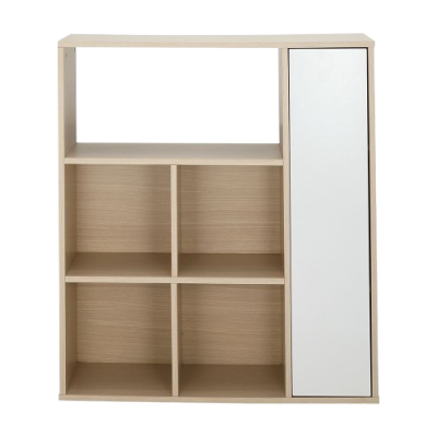 UPZ ชั้นวางของ 3 ชั้น มีประตู [UR-330] สีไวท์โอ๊ค