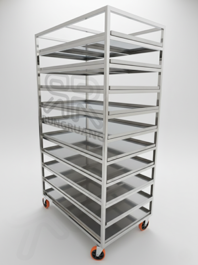 รถแร็คสแตนเลส 10 ชั้น