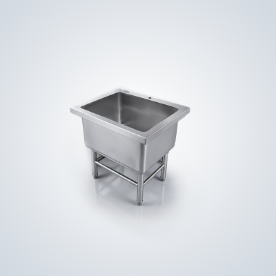 Freestanding Stainless Steel Single Deep Bowl Sink Tub