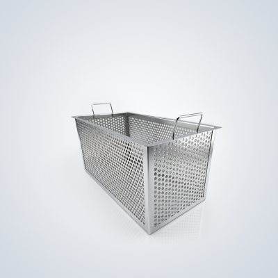 Rectangular Perforated Stainless Steel Basket with Dual Loop Handles