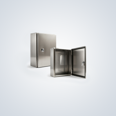Stainless Steel Wall-Mount Single Door Enclosure Box with Cam Lock and Internal Rubber Gasket Seal