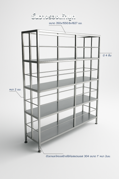 ชั้นวางรองเท้าบูท - สแตนเลส - งานสั่งผลิต