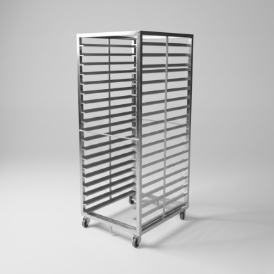 รถเข็นแร็คใส่ถาดอบ 16 ชั้น - สแตนเลส