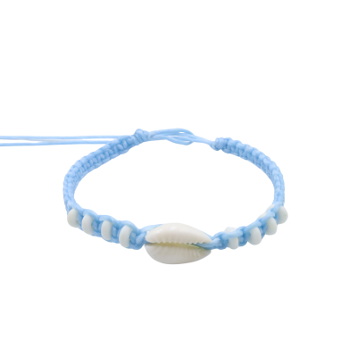 Cowrie shell and bone bead bracelets
