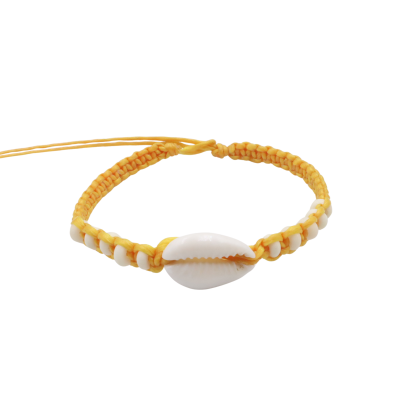 Cowrie shell and bone bead bracelets