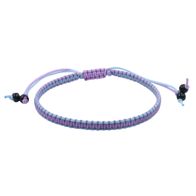 0.8 mm silk macrame sliding close bracelet