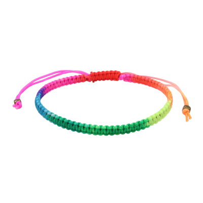 0.8 mm silk macrame sliding close bracelet