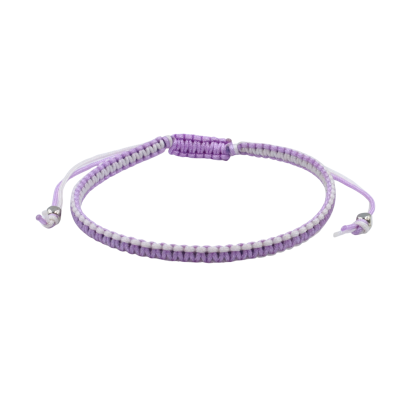 0.8 mm silk macrame sliding close bracelet