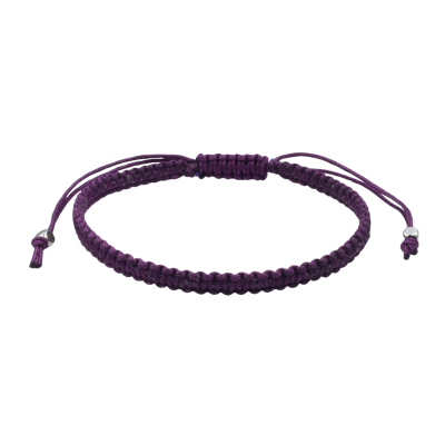 0.8 mm silk macrame sliding close bracelet