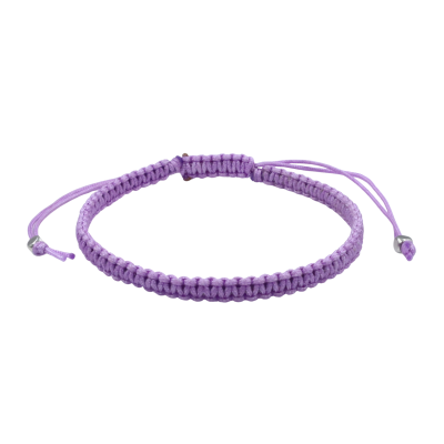 0.8 mm silk macrame sliding close bracelet