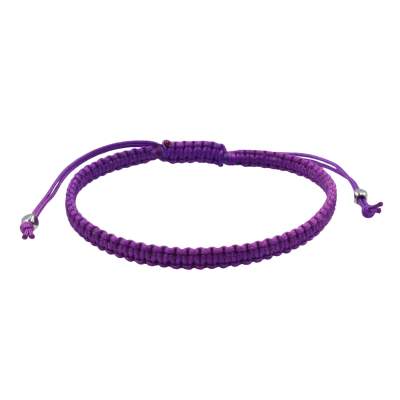0.8 mm silk macrame sliding close bracelet