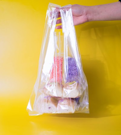 ถุงหูหิ้ว PE ถุงใสไฮโซ ตรารถตัก