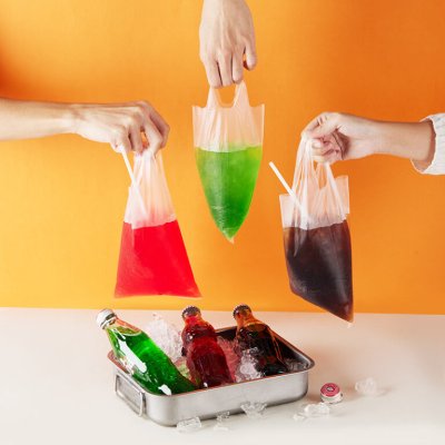 ถุงหูหิ้วใส่น้ำ HD ตรารถตัก