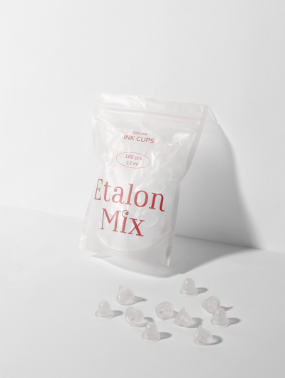 ถ้วยสีซิลิโคน Etalon Mix 12 มม. 100 ชิ้น