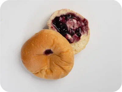 ขนมปังไส้บลูเบอร์รี่ครีมชีส