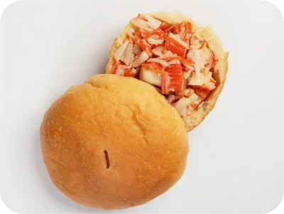 ขนมปังไส้ปูอัดน้ำสลัด