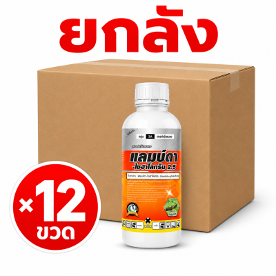(ยกลัง 12 ขวด) เจ-ฮาโลทริน เทวดารวงข้าว  แลมป์ดาส้ม (แลมป์ดา-ไซฮาโลทริน) 1 ลิตร