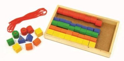 ลูกปัดไม้สี