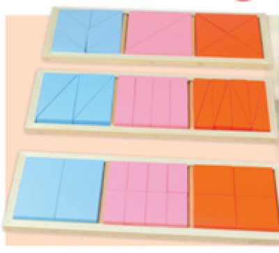 ชุดบล็อกไม้เศษส่วน 3 แบบ