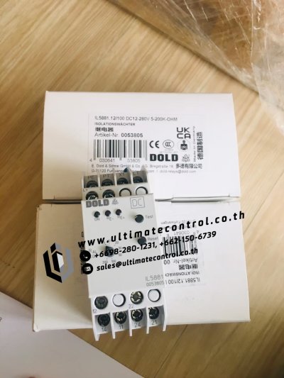Switching, Monitoring and Control Devices แบรนด์ DOLD รุ่น 0053805 IL5881.12_100 DC12-280V 5-200K-OHM ชนิด Insulation monitors