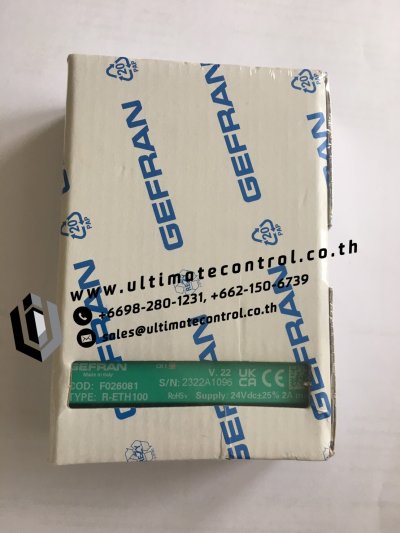 Power Supplier แบรนด์ GEFRAN รุ่น F026081 R-ETH 100 GILOGIK-II-UL ชนิด Power Supply