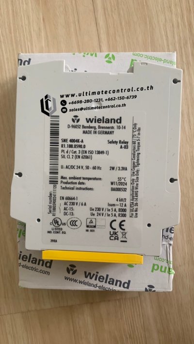 Safety Components แบรนด์ WIELAND รุ่น R1.188.0590.0SNE4004KAACDC24VA ชนิด SafetyRelay