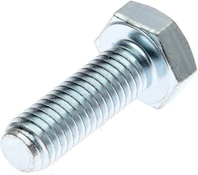 สกรูมิลขาว เกรด 4.6 ชุบซิ้งค์ขาว / Hexagon Head Bolt With White Plated Grade 4.6