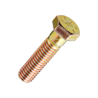 สกรูมิลดำ เกรด 8.8 ชุบรุ้ง / Hexagon Head Bolt With Yellow Zinc Grade 8.8 (High Tensile Bolt)
