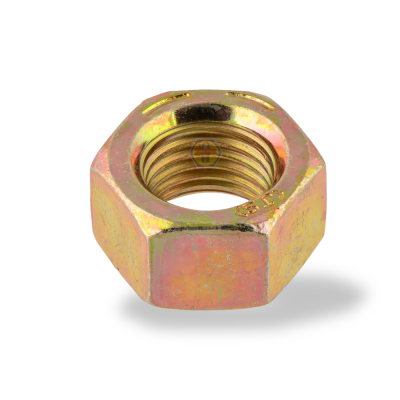 hex nut yellow zinc