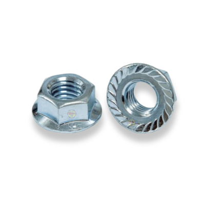 หัวน็อตจานชุบขาว-ชุบรุ้ง / Hex Flange Nut