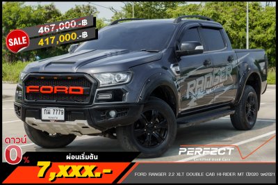 FORD RANGER 2.2 XLT DOUBLE CAB HI-RIDER MT ปี2020 จด2021 (กม7779)