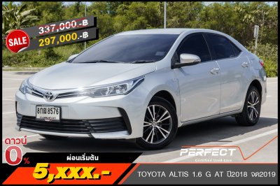 TOYOTA ALTIS 1.6 G AT ปี2018 จด2019 (8กฒ8576)