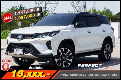 TOYOTA FORTUNER 2.8 LEGENDER 4WD AT ปี2021 (2ขภ5113)