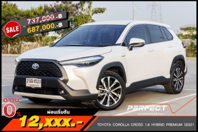 TOYOTA COROLLA CROSS 1.8 HYBRID PREMIUM ปี2021 (2ขณ4523)