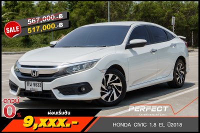 HONDA CIVIC 1.8 EL ปี2018 (กน9833)
