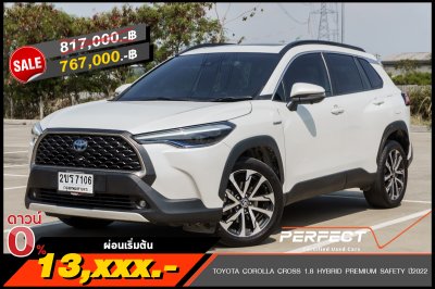TOYOTA COROLLA CROSS 1.8 HYBRID PREMIUM SAFETY ปี2022 (2ขร7106)