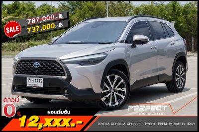 TOYOTA COROLLA CROSS 1.8 HYBRID PREMIUM SAFETY ปี2021 (1ขษ4442)