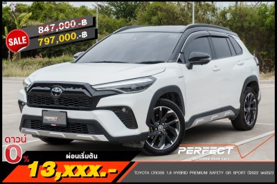 TOYOTA COROLLA CROSS 1.8 HYBRID PREMIUM SAFETY GR SPORT AT ปี2022 จด2023